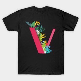 Tropical alphabet v T-Shirt